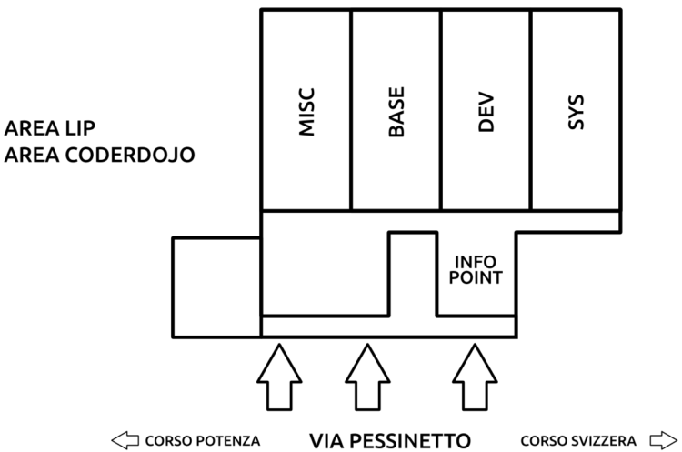 Planimetria del Dipartimento di Informatica di Torino